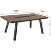 ΤΡΑΠΕΖΙ ΑΛΟΥΜΙΝΙΟΥ TABER ΜΕ POLYWOOD 200X94 ΓΚΡΙ HM5131.12