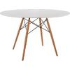 ΤΡΑΠΕΖΙ MINIMAL ΣΤΡΟΓΓΥΛΟ HM8454.01 MDF ΣΕ ΛΕΥΚΟ-ΠΟΔΙΑ ΟΞΙΑΣ ΣΕ ΦΥΣΙΚΟ Φ120Χ75Υεκ.