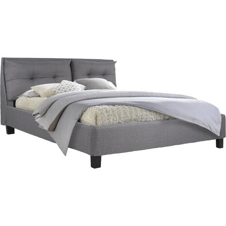 ΚΡΕΒΑΤΙ BILLIE 160x200 εκ. ΜΕ ΥΦΑΣΜΑ ΓΚΡΙ HM551.05