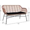 ΣΕΤ ΣΑΛΟΝΙ 4ΤΜΧ ALLEGRA HM5460 ΜΕΤΑΛΛΟ & WICKER ΣΕ ΜΠΕΖ ΧΡΩΜΑ