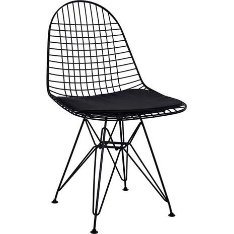 ΚΑΡΕΚΛΑ ΜΕΤΑΛΛΙΚΗ VANNA ΜΑΥΡΗ ΜΕ ΜΑΞΙΛΑΡΙ HM8230.02 49x52x85,5 cm (σετ 4 τεμαχίων) (Μαύρο)