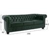 ΚΑΝΑΠΕΣ 3ΘΕΣΙΟΣ T.CHESTERFIELD HM3009.08 ΤΕΧΝΟΔΕΡΜΑ ΚΥΠΑΡΙΣΣΙ 208x90x73 εκ.
