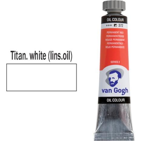 Χρώμα λαδιού Talens Van Gogh 20ml No118 Titanium White (Linseed Oil) (series 1)