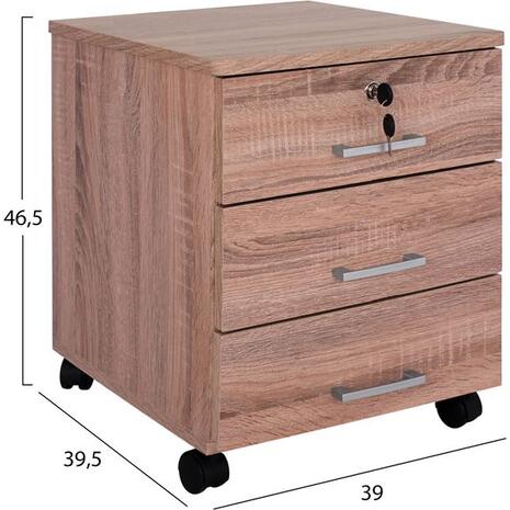 ΣΥΡΤΑΡΙΕΡΑ ΓΡΑΦΕΙΟΥ HAYDEN HM2282.02 ΣΕ SONAMA ΧΡΩΜΑ 39.5x40x46.5Υεκ