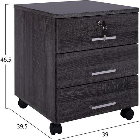 ΣΥΡΤΑΡΙΕΡΑ ΓΡΑΦΕΙΟΥ HAYDEN HM2282.01 ΣΕ ΑΝΘΡΑΚΙ ΧΡΩΜΑ 39.5x40x46.5Υεκ