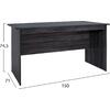 ΓΡΑΦΕΙΟ ΜΕΛΑΜΙΝΗΣ HAYDEN 150x71x74,5 HM2284.01 ΣΕ ΑΝΘΡΑΚΙ ΧΡΩΜΑ