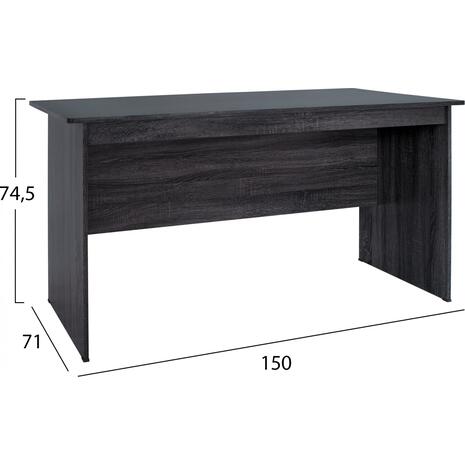 ΓΡΑΦΕΙΟ ΜΕΛΑΜΙΝΗΣ HAYDEN 150x71x74,5 HM2284.01 ΣΕ ΑΝΘΡΑΚΙ ΧΡΩΜΑ