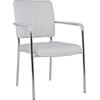 ΚΑΡΕΚΛΑ QUESTA ΜΕ ΜΠΡΑΤΣΑ HM1070.02 ΛΕΥΚΗ 56,5x59x85 cm (σετ 4 τεμαχίων)