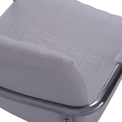 ΚΑΡΕΚΛΑ QUESTA ΜΕ ΜΠΡΑΤΣΑ HM1070.02 ΛΕΥΚΗ 56,5x59x85 cm (σετ 4 τεμαχίων)