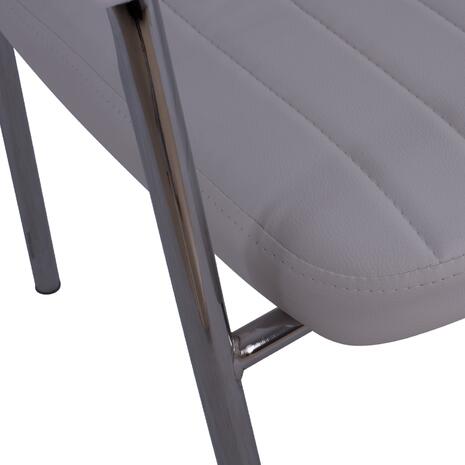 ΚΑΡΕΚΛΑ QUESTA ΜΕ ΜΠΡΑΤΣΑ HM1070.02 ΛΕΥΚΗ 56,5x59x85 cm (σετ 4 τεμαχίων)
