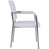 ΚΑΡΕΚΛΑ QUESTA ΜΕ ΜΠΡΑΤΣΑ HM1070.02 ΛΕΥΚΗ 56,5x59x85 cm (σετ 4 τεμαχίων)