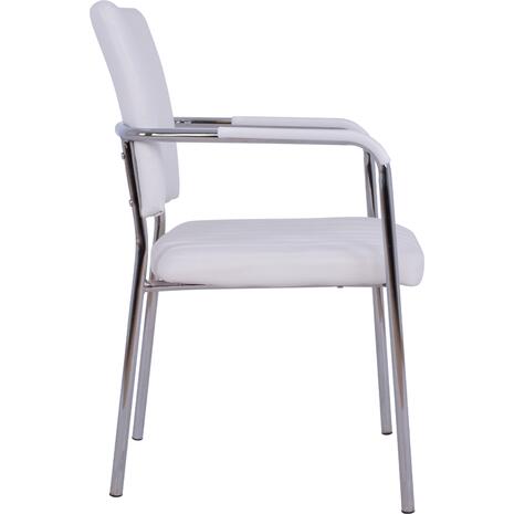 ΚΑΡΕΚΛΑ QUESTA ΜΕ ΜΠΡΑΤΣΑ HM1070.02 ΛΕΥΚΗ 56,5x59x85 cm (σετ 4 τεμαχίων)