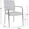 ΚΑΡΕΚΛΑ QUESTA ΜΕ ΜΠΡΑΤΣΑ HM1070.02 ΛΕΥΚΗ 56,5x59x85 cm (σετ 4 τεμαχίων)