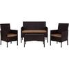 ΣΕΤ ΣΑΛΟΝΙ 4ΤΜΧ ΚΑΦΕ RATTAN HM5290.01 ΜΕ ΜΑΞΙΛΑΡΙΑ
