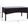 ΣΕΤ ΣΑΛΟΝΙ 4ΤΜΧ ΚΑΦΕ RATTAN HM5290.01 ΜΕ ΜΑΞΙΛΑΡΙΑ