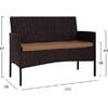 ΣΕΤ ΣΑΛΟΝΙ 4ΤΜΧ ΚΑΦΕ RATTAN HM5290.01 ΜΕ ΜΑΞΙΛΑΡΙΑ