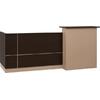 ΓΡΑΦΕΙΟ ΥΠΟΔΟΧΗΣ DALTON HM2068.01 ΜΕΛΑΜΙΝΗ ΣΕ WENGE-ΜΠΕΖ 240x80x106Υεκ.