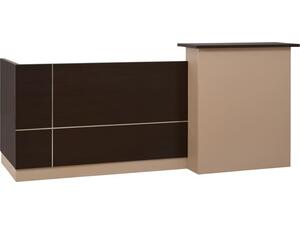 ΓΡΑΦΕΙΟ ΥΠΟΔΟΧΗΣ DALTON HM2068.01 ΜΕΛΑΜΙΝΗ ΣΕ WENGE-ΜΠΕΖ 240x80x106Υεκ.