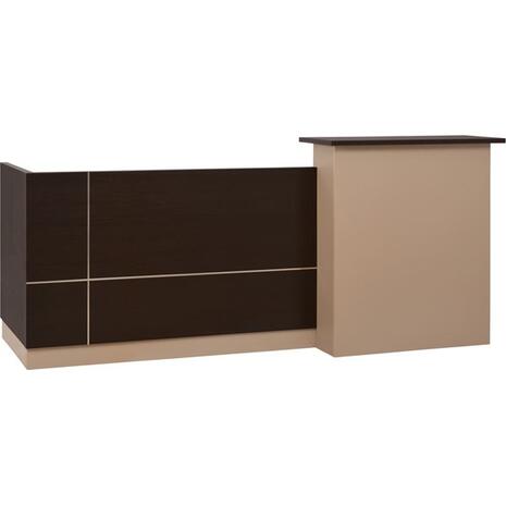 ΓΡΑΦΕΙΟ ΥΠΟΔΟΧΗΣ DALTON HM2068.01 ΜΕΛΑΜΙΝΗ ΣΕ WENGE-ΜΠΕΖ 240x80x106Υεκ.