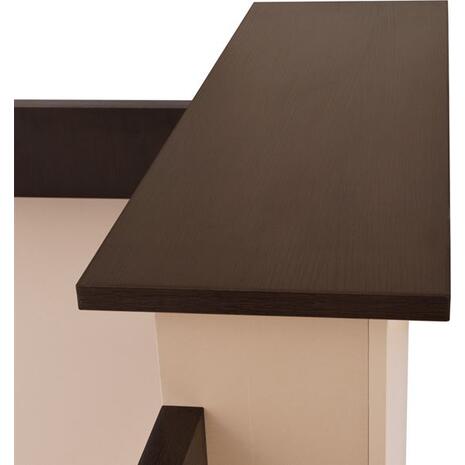 ΓΡΑΦΕΙΟ ΥΠΟΔΟΧΗΣ DALTON HM2068.01 ΜΕΛΑΜΙΝΗ ΣΕ WENGE-ΜΠΕΖ 240x80x106Υεκ.