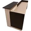 ΓΡΑΦΕΙΟ ΥΠΟΔΟΧΗΣ DALTON HM2068.01 ΜΕΛΑΜΙΝΗ ΣΕ WENGE-ΜΠΕΖ 240x80x106Υεκ.