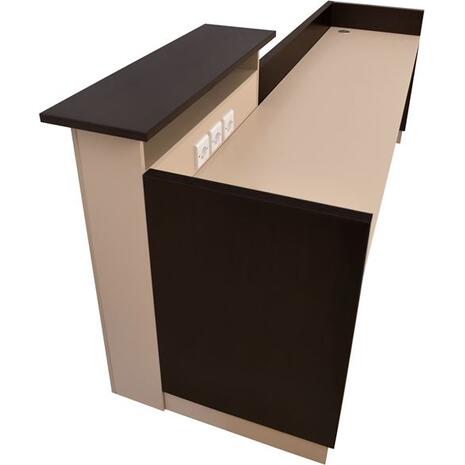 ΓΡΑΦΕΙΟ ΥΠΟΔΟΧΗΣ DALTON HM2068.01 ΜΕΛΑΜΙΝΗ ΣΕ WENGE-ΜΠΕΖ 240x80x106Υεκ.