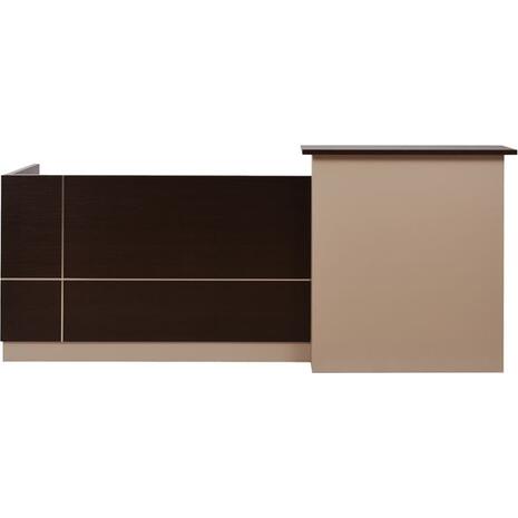ΓΡΑΦΕΙΟ ΥΠΟΔΟΧΗΣ DALTON HM2068.01 ΜΕΛΑΜΙΝΗ ΣΕ WENGE-ΜΠΕΖ 240x80x106Υεκ.