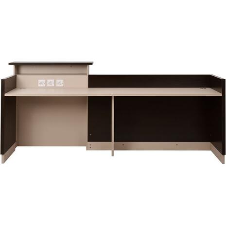 ΓΡΑΦΕΙΟ ΥΠΟΔΟΧΗΣ DALTON HM2068.01 ΜΕΛΑΜΙΝΗ ΣΕ WENGE-ΜΠΕΖ 240x80x106Υεκ.