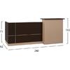ΓΡΑΦΕΙΟ ΥΠΟΔΟΧΗΣ DALTON HM2068.01 ΜΕΛΑΜΙΝΗ ΣΕ WENGE-ΜΠΕΖ 240x80x106Υεκ.