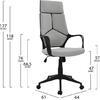 ΚΑΡΕΚΛΑ ΓΡΑΦΕΙΟΥ ANIVIA HM1073.21 ΓΚΡΙ & ΣΚΕΛΕΤΟ ΜΑΥΡΟ 64x61x127 cm (Γκρι)