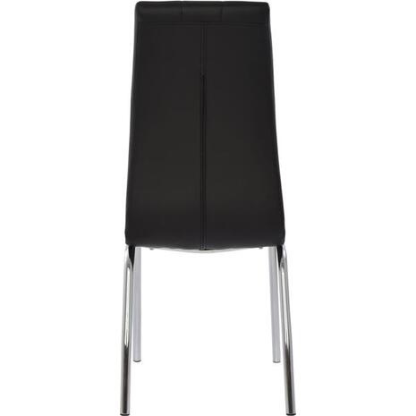 ΚΑΡΕΚΛΑ ΚΟΥΖΙΝΑΣ CAREY HM0175.02 ΜΑΥΡΟ PU ΜΕ ΜΕΤΑΛΛΙΚΟ ΣΚΕΛΕΤΟ 43x64x100  εκ. (σετ 4 τεμαχίων) (Μαύρο)