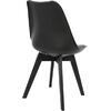 ΚΑΡΕΚΛΑ VEGAS HM0033.32 ΠΟΛΥΠΡΟΠΥΛΕΝΙΟΥ-PU-ΜΑΥΡΟ 48x56x82 εκ. (σετ 4 τεμαχίων)