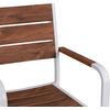 ΠΟΛΥΘΡΟΝΑ ΑΛΟΥΜΙΝΙΟΥ SAGA ΛΕΥΚΗ ΜΕ POLYWOOD HM5127.01 55x56x85Υ εκ.