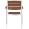 ΠΟΛΥΘΡΟΝΑ ΑΛΟΥΜΙΝΙΟΥ SAGA ΛΕΥΚΗ ΜΕ POLYWOOD HM5127.01 55x56x85Υ εκ.