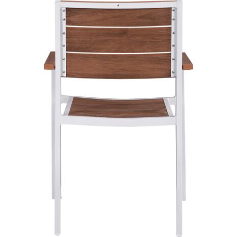 ΠΟΛΥΘΡΟΝΑ ΑΛΟΥΜΙΝΙΟΥ SAGA ΛΕΥΚΗ ΜΕ POLYWOOD HM5127.01 55x56x85Υ εκ.
