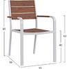 ΠΟΛΥΘΡΟΝΑ ΑΛΟΥΜΙΝΙΟΥ SAGA ΛΕΥΚΗ ΜΕ POLYWOOD HM5127.01 55x56x85Υ εκ.
