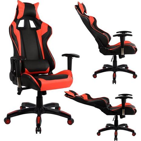 ΠΟΛΥΘΡΟΝΑ GAMING ZAYN HM1056.01 ΜΑΥΡΟ-ΚΟΚΚΙΝΟ PU 67x70x134 εκ.