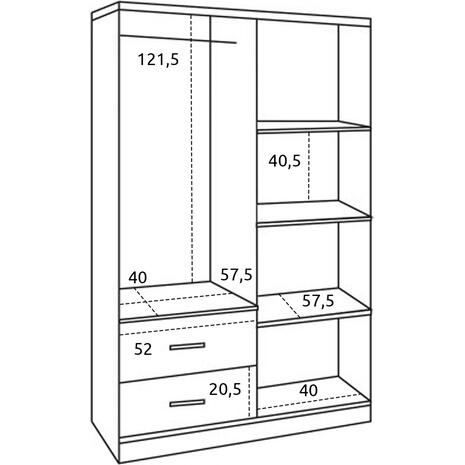 ΝΤΟΥΛΑΠΑ 4ΦΥΛΛΗ ME 2 ΣΥΡΤΑΡΙΑ BLAKELY HM339.02 SONAMA 120Χ42,5Χ180,5εκ.