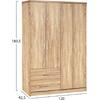 ΝΤΟΥΛΑΠΑ 4ΦΥΛΛΗ ME 2 ΣΥΡΤΑΡΙΑ BLAKELY HM339.02 SONAMA 120Χ42,5Χ180,5εκ.