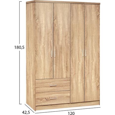 ΝΤΟΥΛΑΠΑ 4ΦΥΛΛΗ ME 2 ΣΥΡΤΑΡΙΑ BLAKELY HM339.02 SONAMA 120Χ42,5Χ180,5εκ.