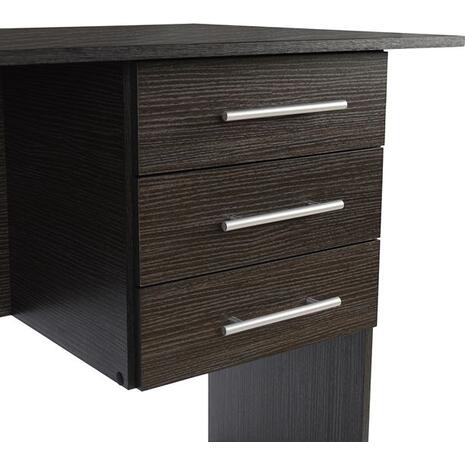 ΓΡΑΦΕΙΟ ΜΕΛΑΜΙΝΗΣ ENSLEY HM2029.01 ΜΕ 3 ΣΥΡΤΑΡΙΑ ZEBRANO 120X60X76 εκ.