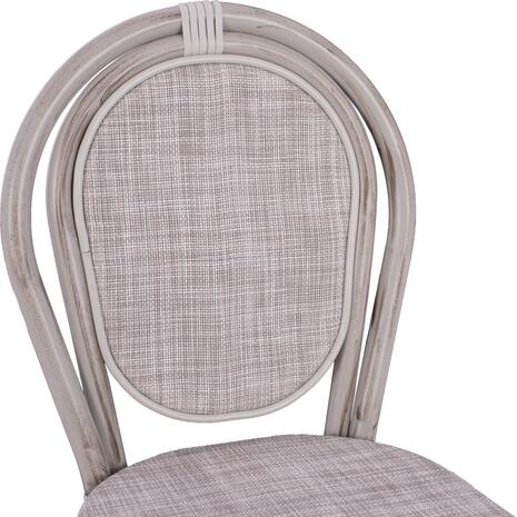ΣΚΑΜΠΩ ΑΛΟΥΜΙΝΙΟΥ BAMBOO LOOK ΠΑΤΙΝΑ ΛΕΥΚΟ ΜΕ TEXTLINE HM5110 41x52x116 εκ.