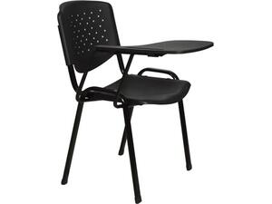ΚΑΡΕΚΛΑ ΣΥΝΕΔΡΙΟΥ ΜΕ ΘΡΑΝΙΟ HM1037 PLASTIC ΜΑΥΡΗ 52x55x77 εκ.