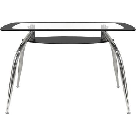 ΤΡΑΠΕΖΙ NORRIS 120Χ75Χ75ΕΚ HM0086.02 ΓΥΑΛΙΝΟ ΜΑΥΡΟ