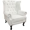 ΠΟΛΥΘΡΟΝΑ-ΜΠΕΡΖΕΡΑ T.CHESTERFIELD POLINA HM0053.02 PU ΛΕΥΚΟ ΜΑΤ 83x75x107Yεκ. (Λευκό)