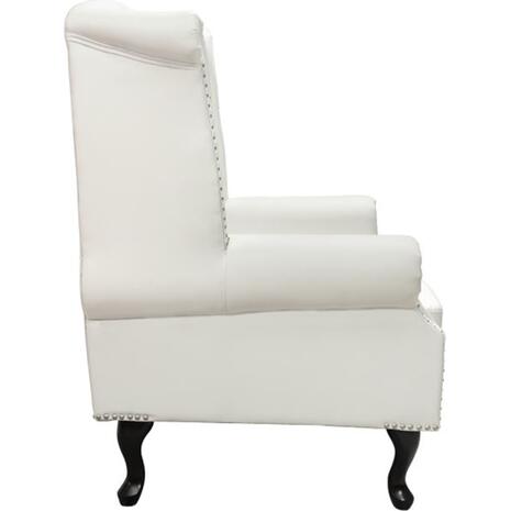 ΠΟΛΥΘΡΟΝΑ-ΜΠΕΡΖΕΡΑ T.CHESTERFIELD POLINA HM0053.02 PU ΛΕΥΚΟ ΜΑΤ 83x75x107Yεκ. (Λευκό)