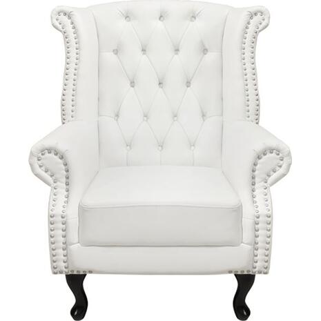ΠΟΛΥΘΡΟΝΑ-ΜΠΕΡΖΕΡΑ T.CHESTERFIELD POLINA HM0053.02 PU ΛΕΥΚΟ ΜΑΤ 83x75x107Yεκ. (Λευκό)