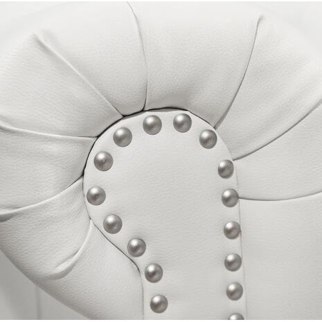 ΚΑΝΑΠΕΣ 3ΘΕΣΙΟΣ T.CHESTERFIELD HM3009.02 ΤΕΧΝΟΔΕΡΜΑ ΛΕΥΚΟ ΜΑΤ 208x90x73 εκ.