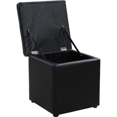 ΣΚΑΜΠΩ ΜΕ ΑΠΟΘΗΚΕΥΤΙΚΟ ΧΩΡΟ PU ΜΑΥΡΟ CUBE HM224.01 36,5x36,5x36Υεκ.