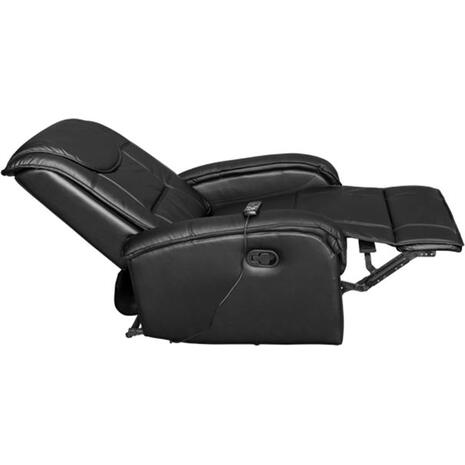 ΠΟΛΥΘΡΟΝΑ RELAX ΜΕ ΜΗΧΑΝΙΣΜΟ MASSAGE ROCCA HM0026.01 PU ΜΑΥΡΟ 80x96x97 εκ.